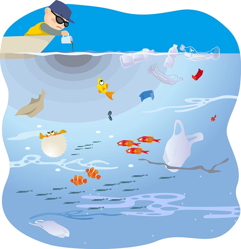 海洋プラスチックごみがプランクトンの動きに与える影響